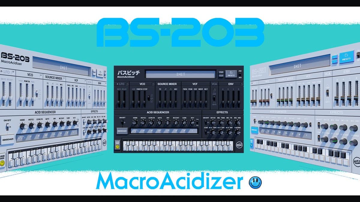 Born Second BS-203 MacroAcidizer plugin panel with Classic, Silver, and BB modes