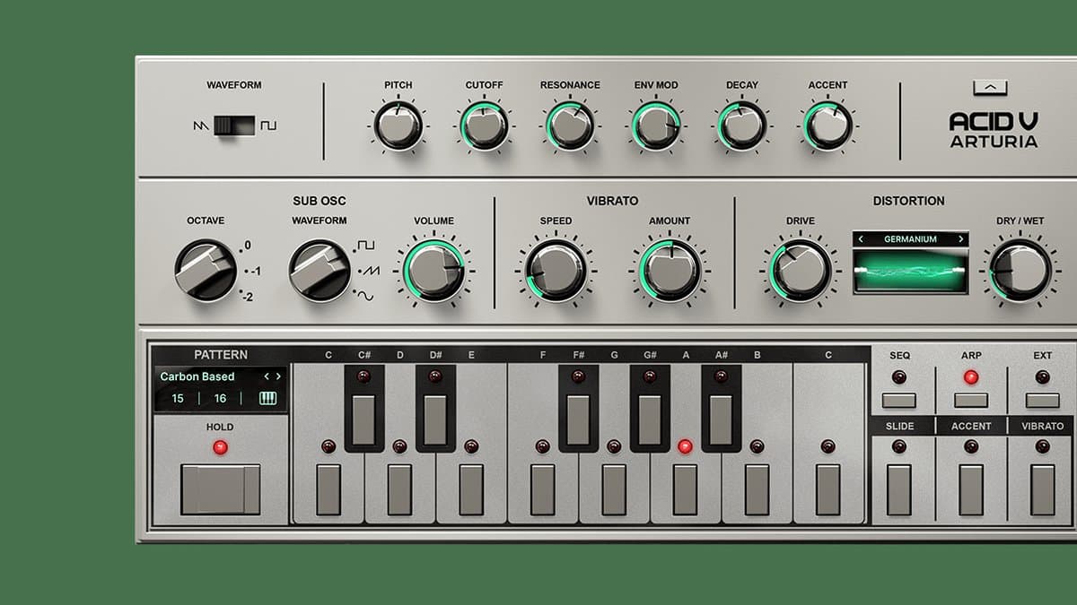 Arturia Acid V TB-303 inspired acid bassline synthesizer plugin