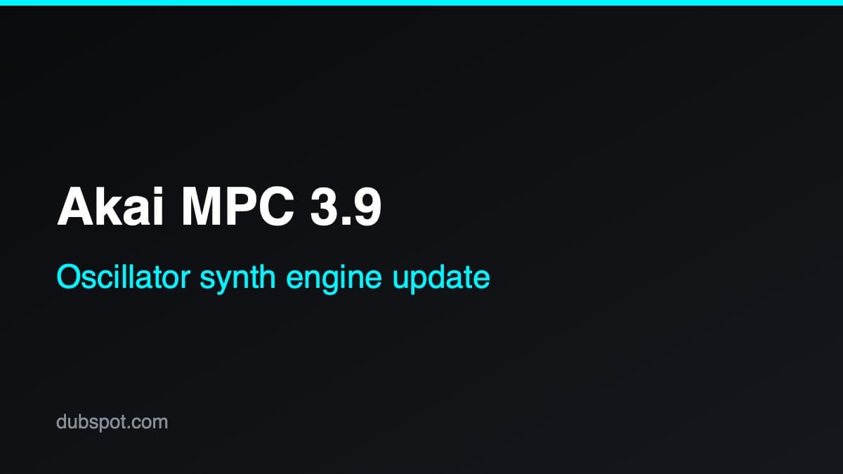 Akai MPC 3.9 oscillator synth engine update on a standalone MPC