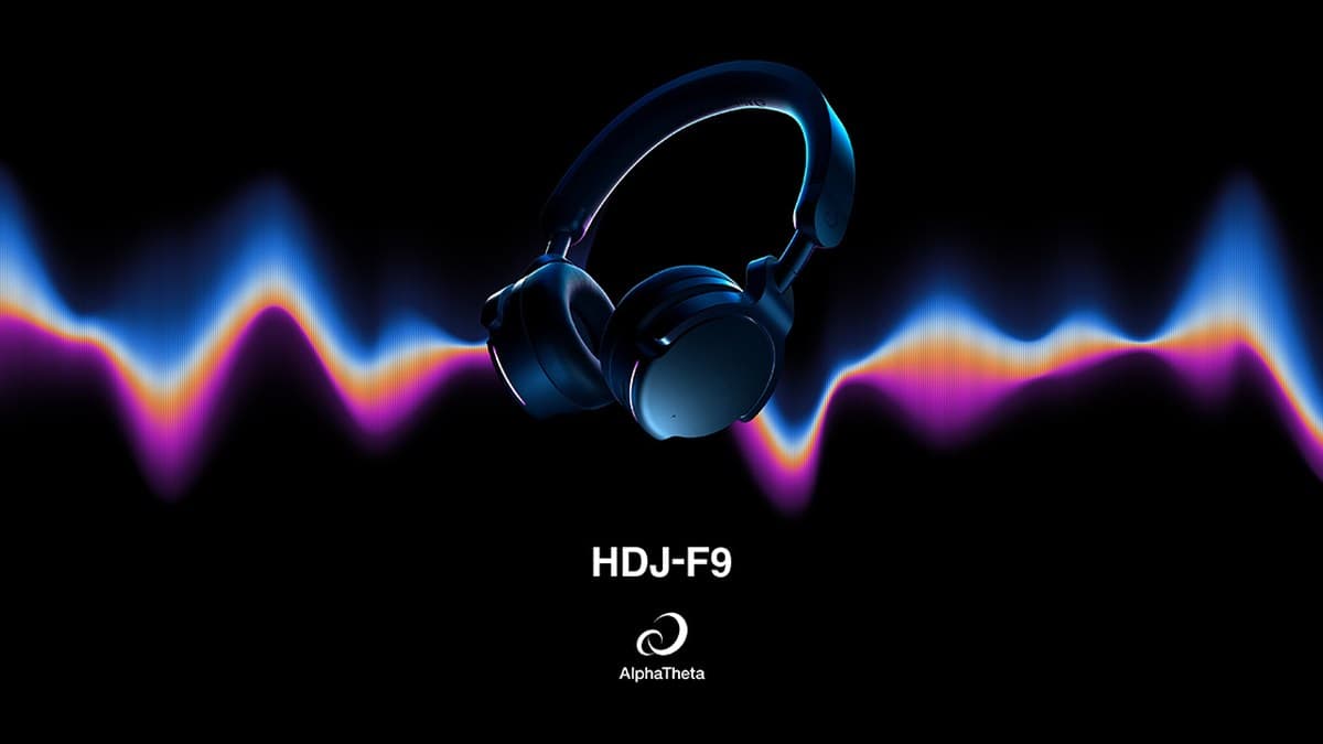 AlphaTheta HDJ-F9 on-ear wireless DJ headphones in black
