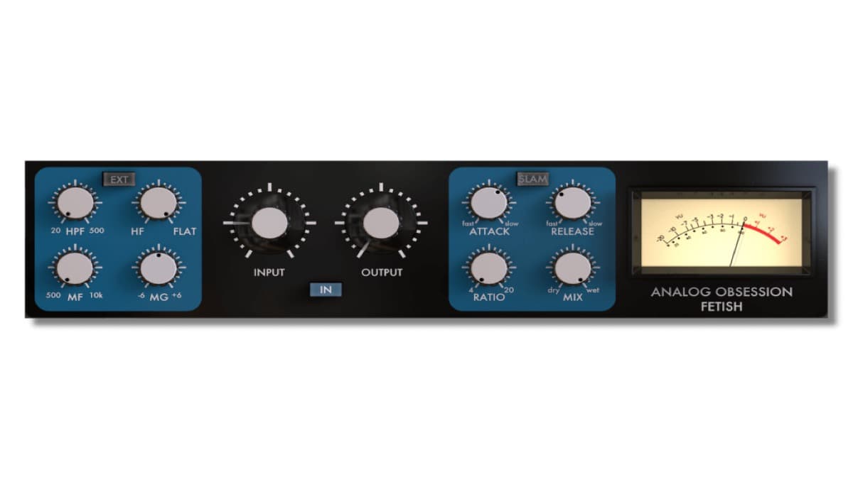 Analog Obsession FETish free FET compressor plugin interface