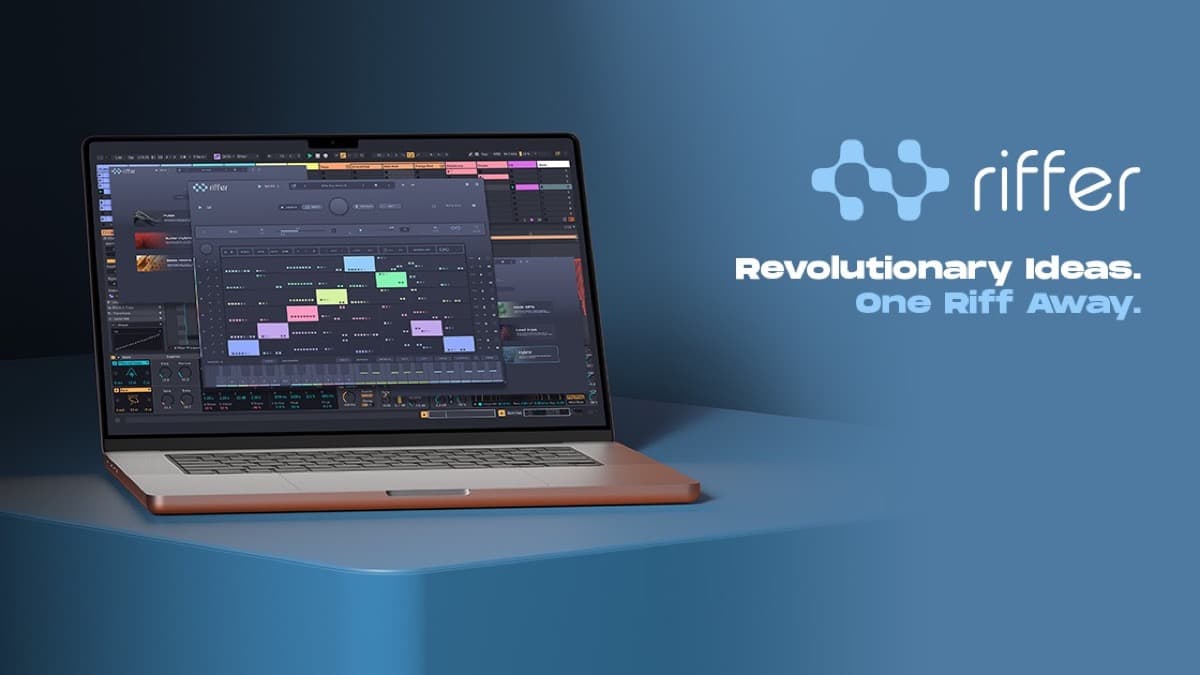 Audiomodern Riffer 4 plugin interface showing the MIDI riff sequencer and generation controls