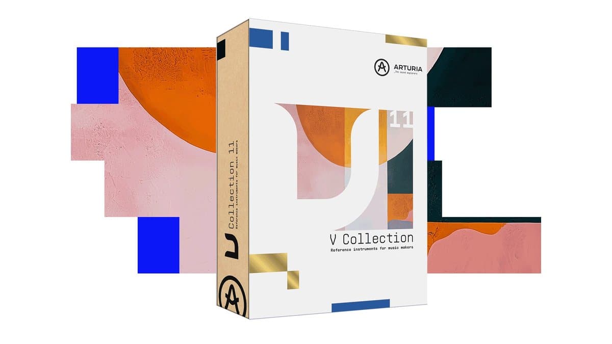 Arturia V Collection 11 box art, one of the plugin bundles compared for Black Friday 2026