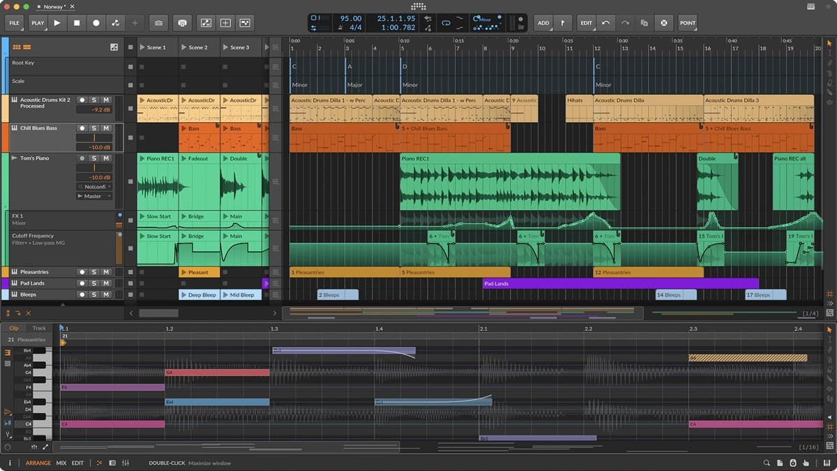 Bitwig Studio 6 — full GUI screenshot of the modular DAW from Bitwig GmbH