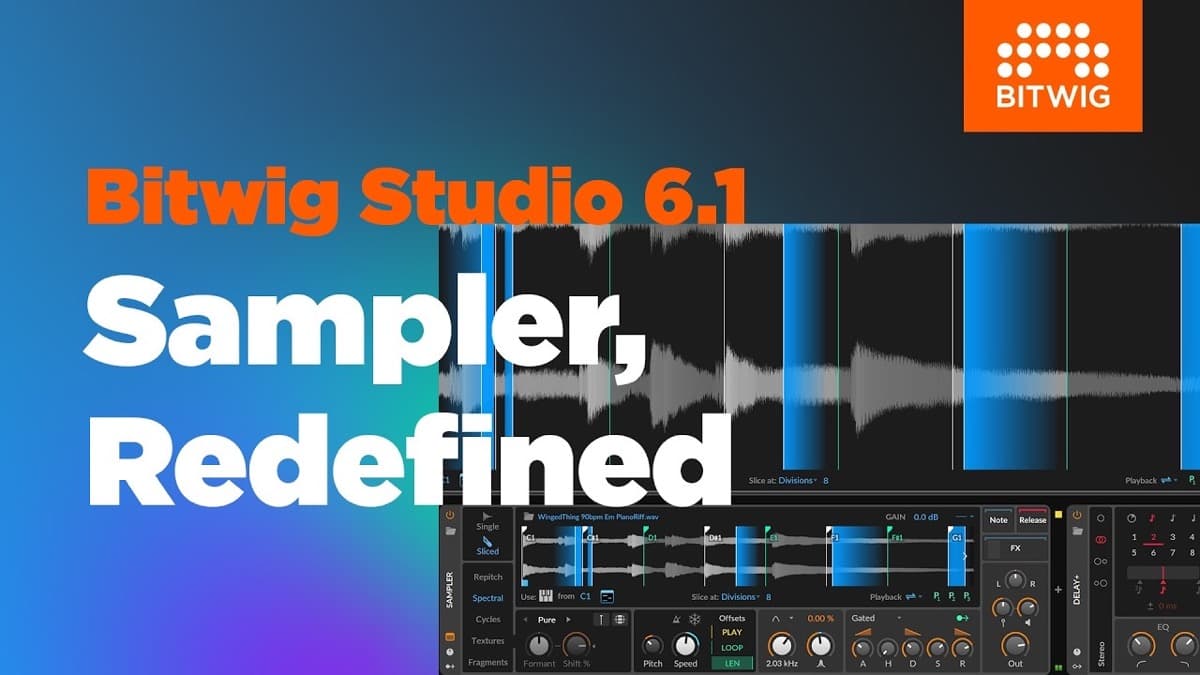 Bitwig Studio 6.1 rebuilt Sampler device interface