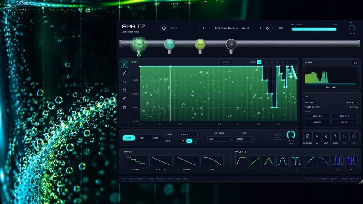 Carbonated Audio SPRITZ multi-effect plugin interface