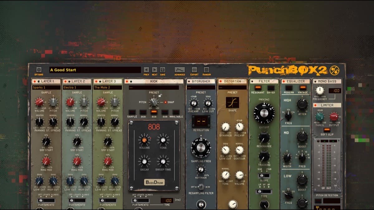 d16 Group PunchBox 2 kick drum design plugin interface