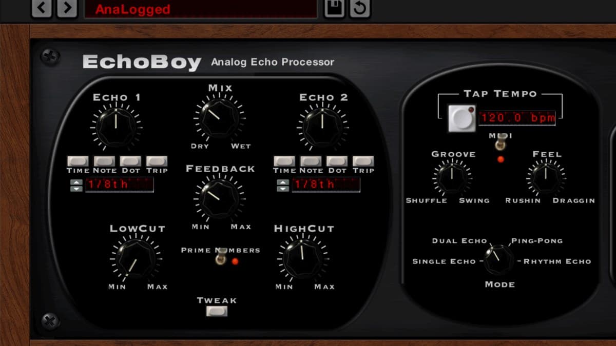 Soundtoys EchoBoy delay plugin interface