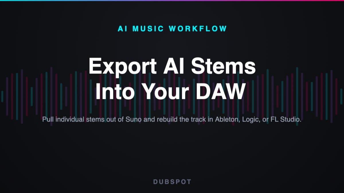 Export AI Stems — Into Your DAW