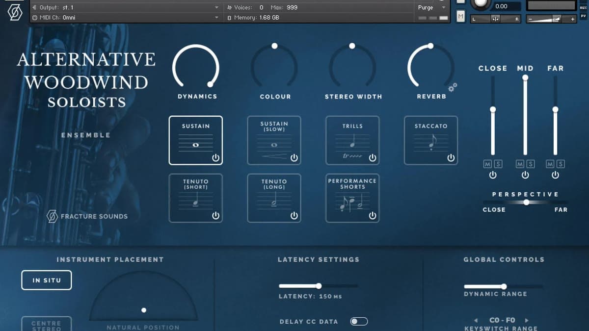 Alternative Woodwind Soloists ensemble interface in Kontakt