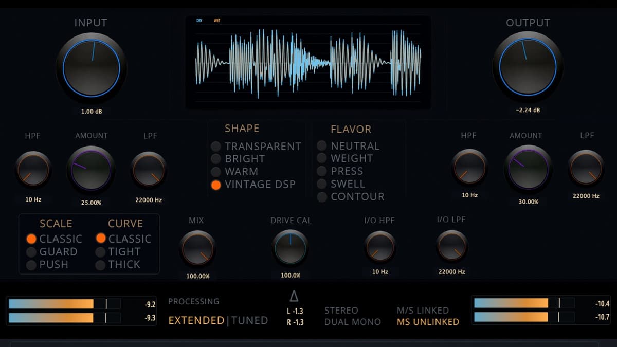 Insert Tape plugin interface from Insert Session showing saturation and tone-shaping controls