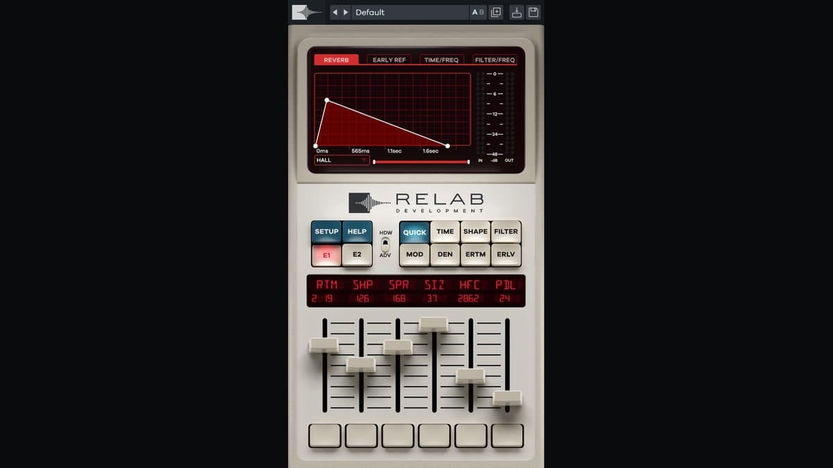 Relab LX480 Dual-Engine Reverb Lexicon 480L plugin interface