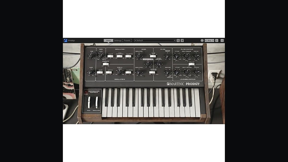 Martinic Prodigy virtual analog synthesizer interface