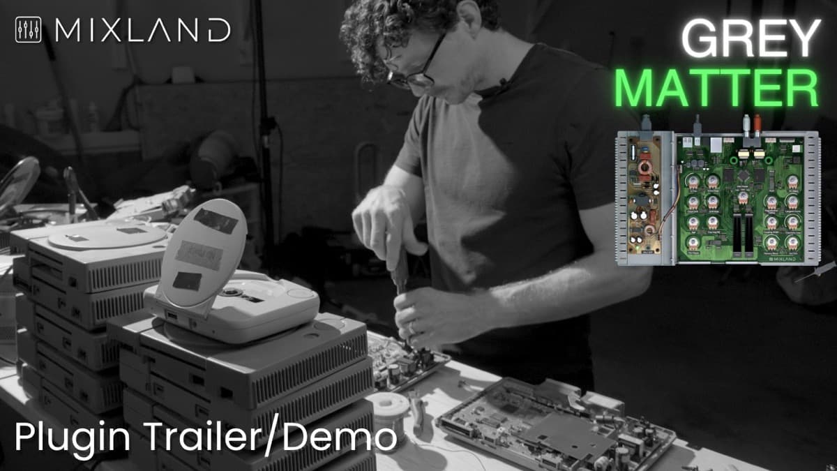 Mixland Grey Matter plugin, a physics-based emulation of a 1990s console digital-to-analog converter