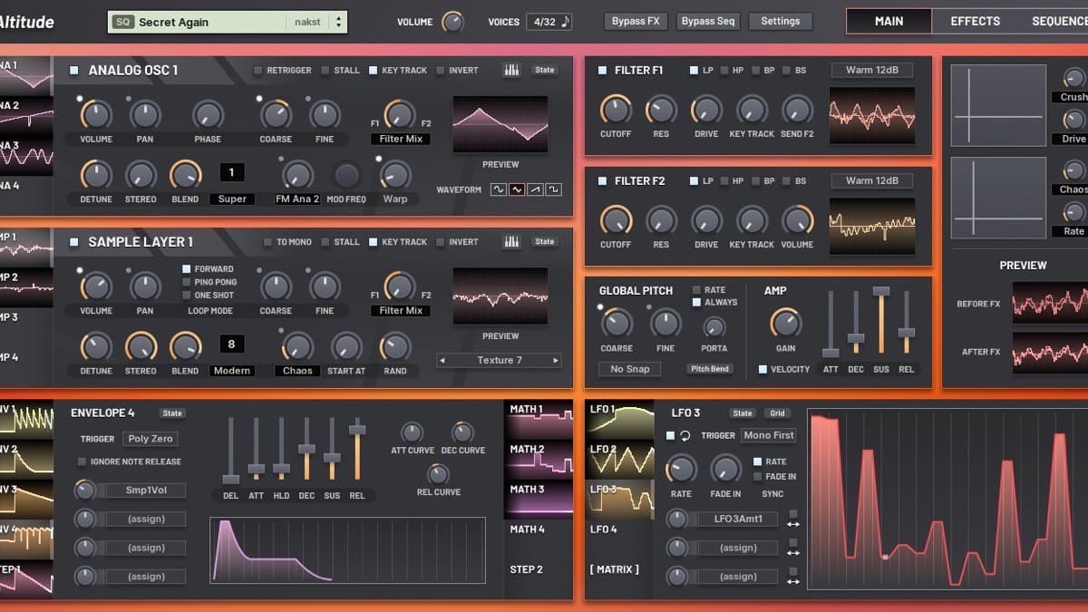 nakst Altitude hybrid synthesis workstation plugin interface