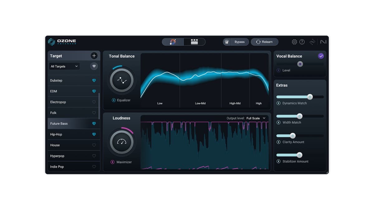 iZotope Ozone 12 Advanced mastering suite plugin interface