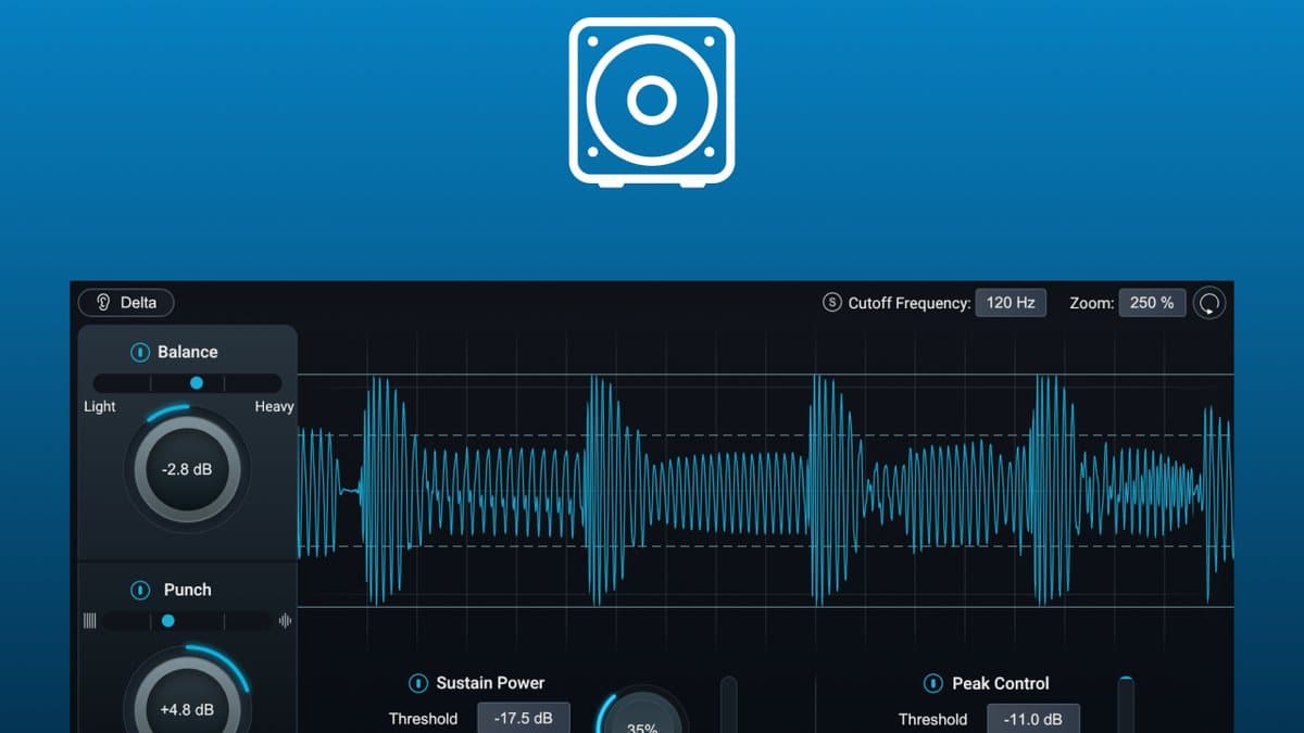iZotope Ozone 12 Bass Control module with Balance and Punch controls