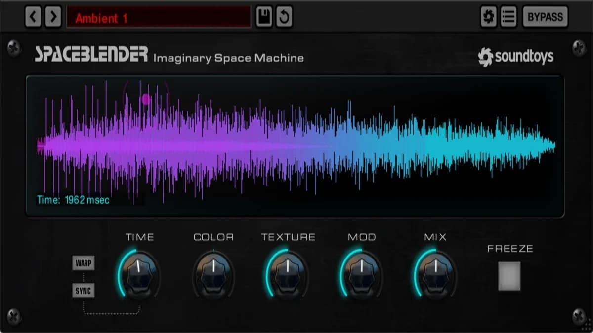 Soundtoys SpaceBlender experimental reverb plugin interface