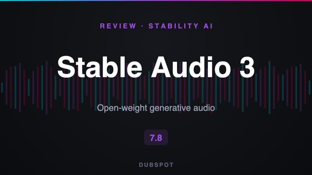 Stable Audio 3 open-weight generative audio model by Stability AI