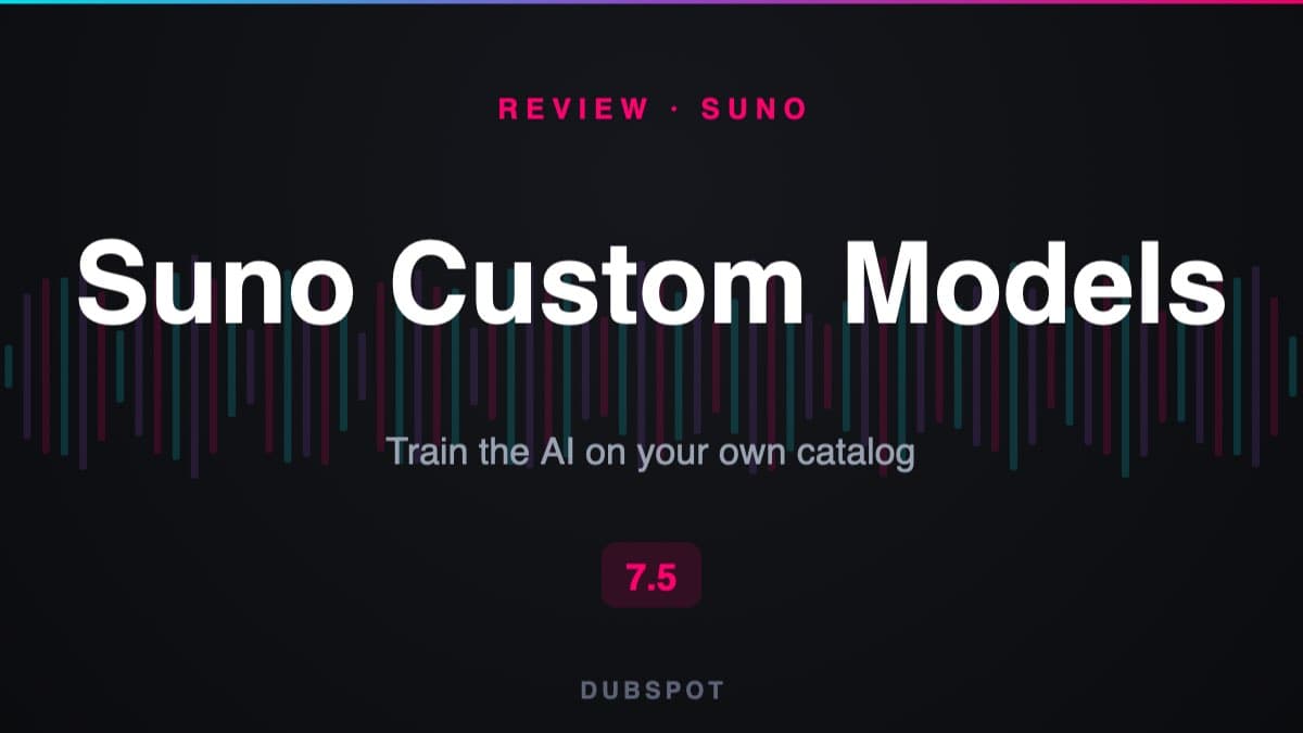Suno v5.5 Custom Models interface for training a personalized AI music model on your own catalog