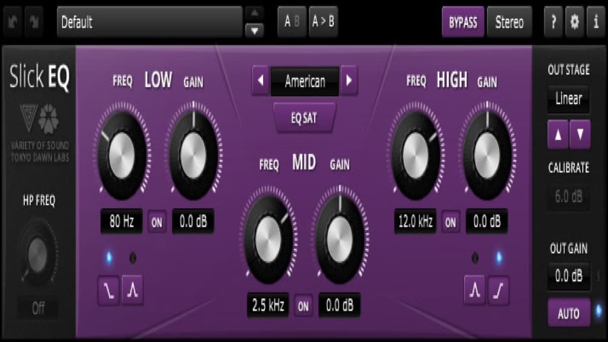 TDR VOS SlickEQ free equalizer plugin interface