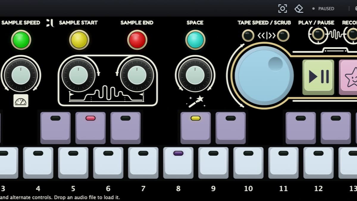 Temecula DSP NIBBI free sampler plugin interface recreating the CHOMPI hardware