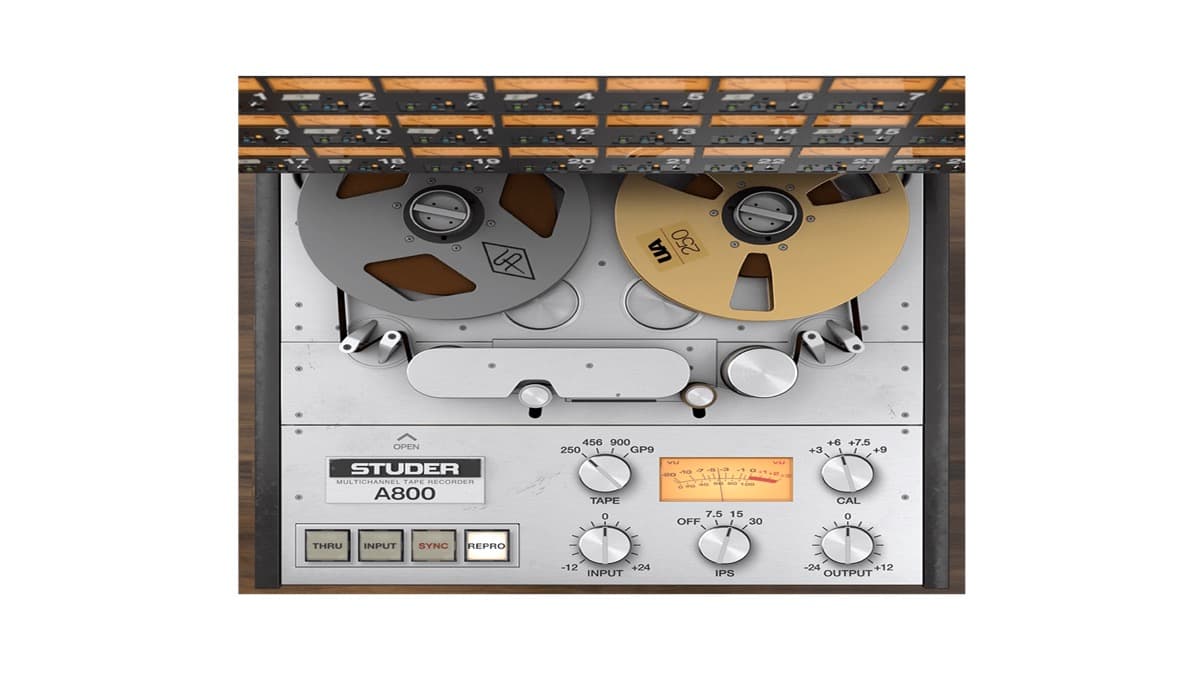 UAD Studer A800 Multichannel Tape Recorder plugin interface