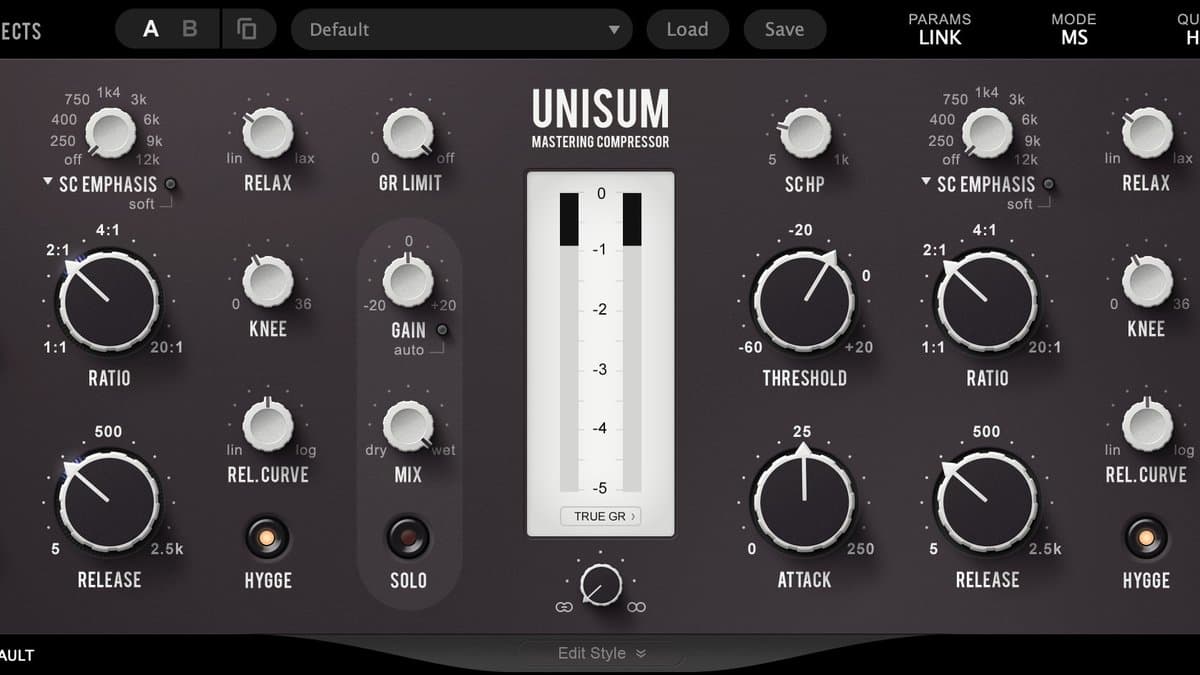 Tone Projects Unisum mastering compressor plugin interface