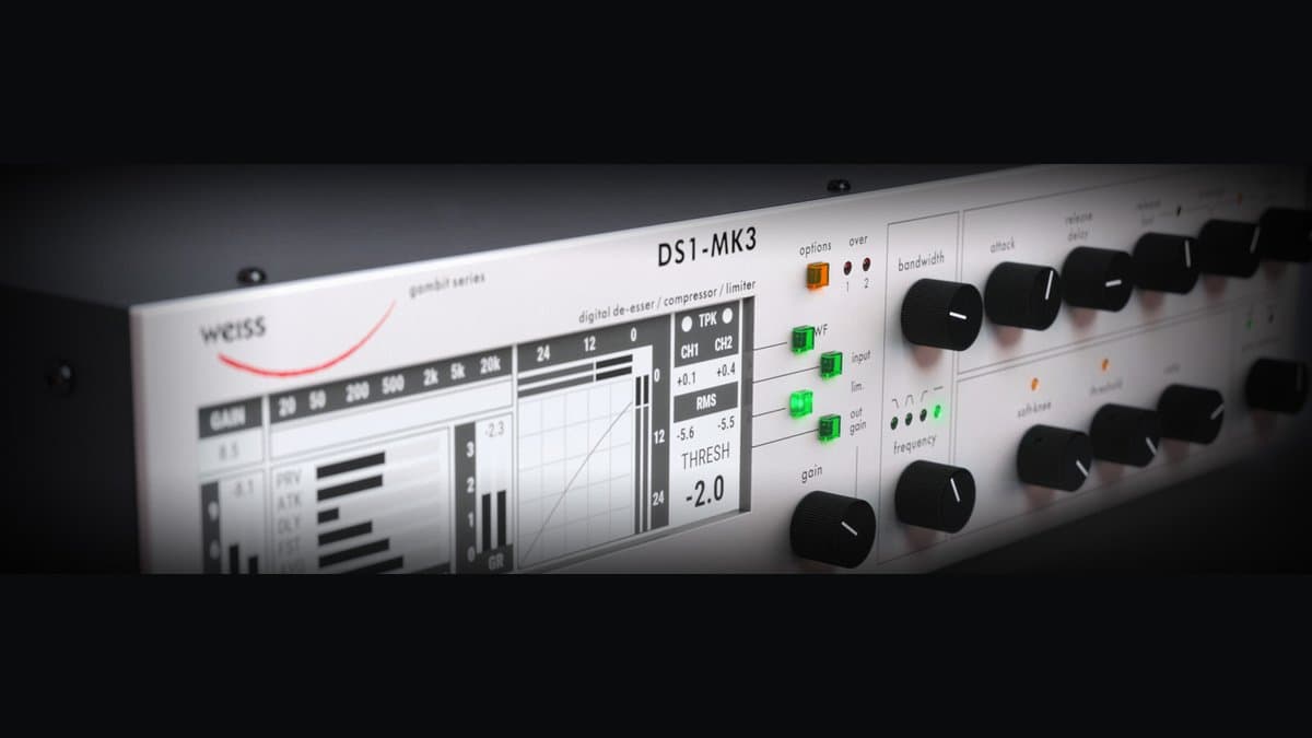 Softube Weiss DS1-MK3 mastering compressor limiter de-esser plugin