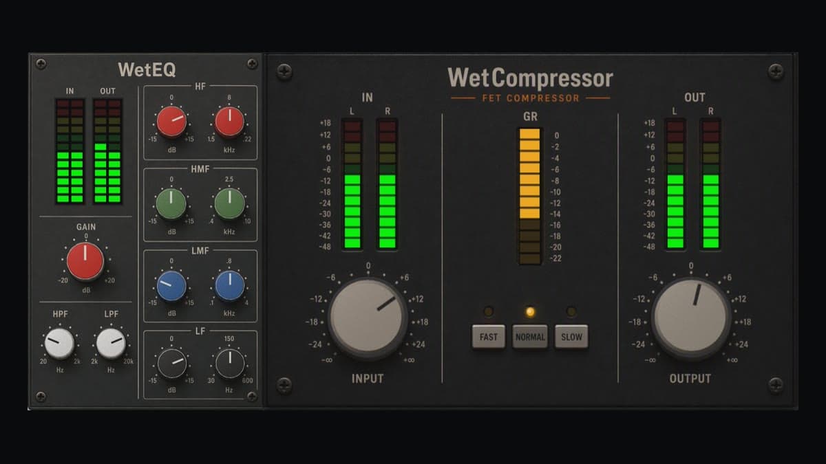 WET VST WetEQ British console equalizer and WetCompressor 76-style FET compressor
