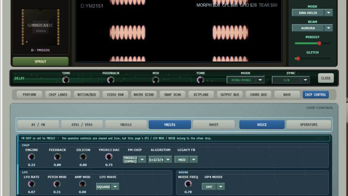Sprite Spores: A Free Multi-Chip Synth for Retro and Ruined Sound